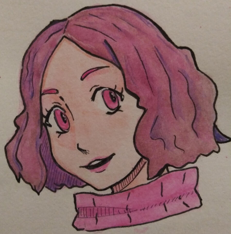 Watercolor commission of a videogame character