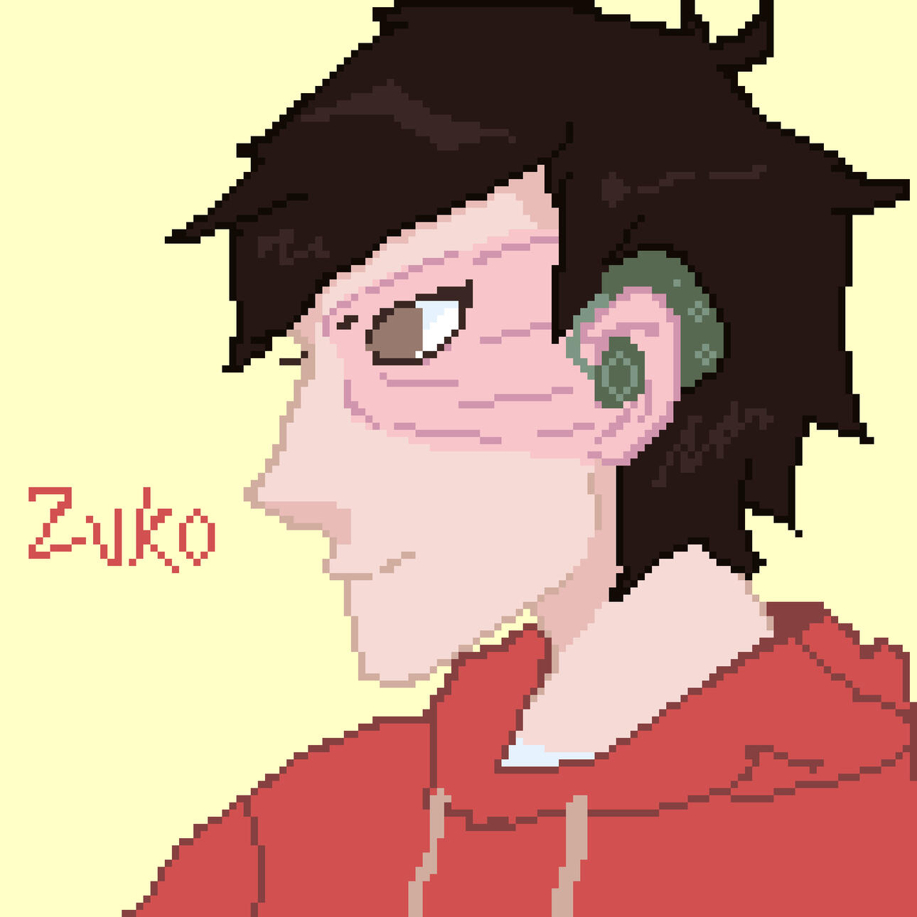 Pixel Art of Modern Zuko w/ Hearing Aid