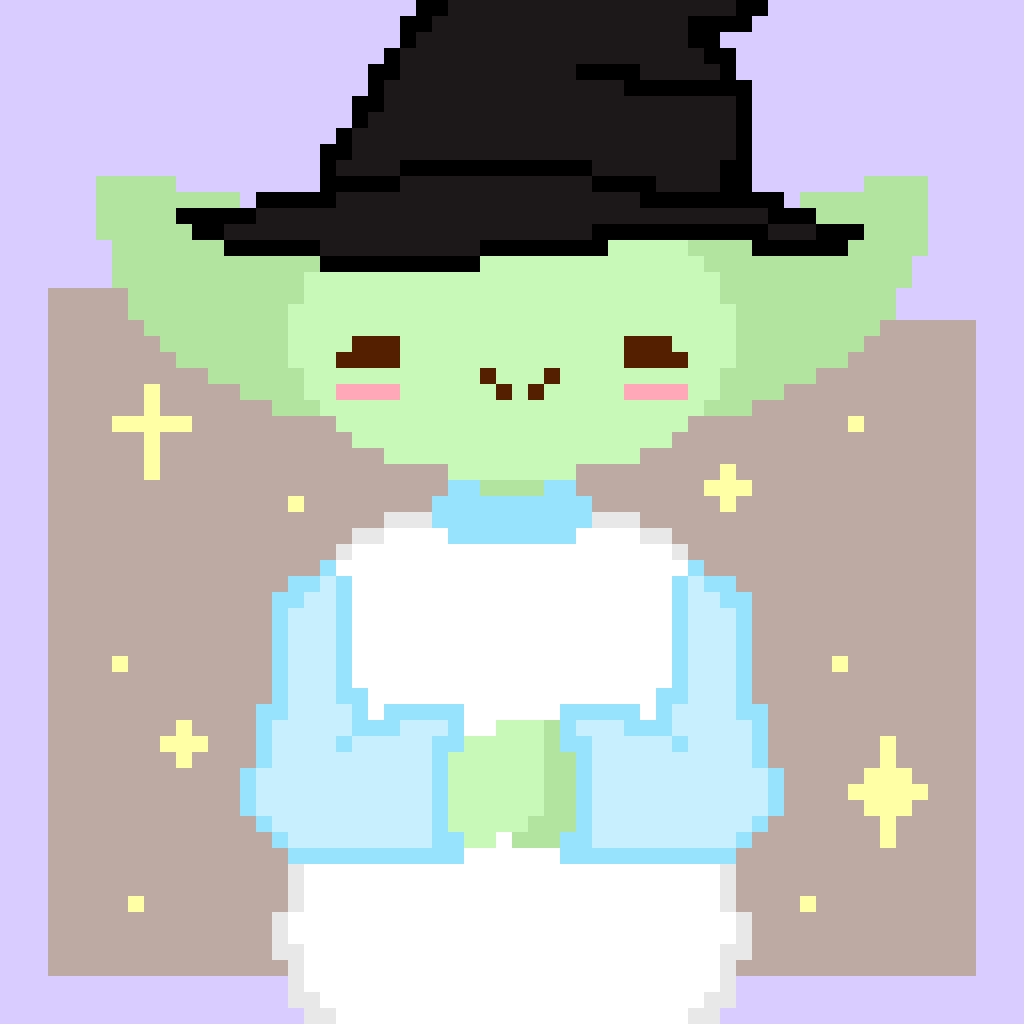 Goblin w/ Witch Hat and Sparkles
