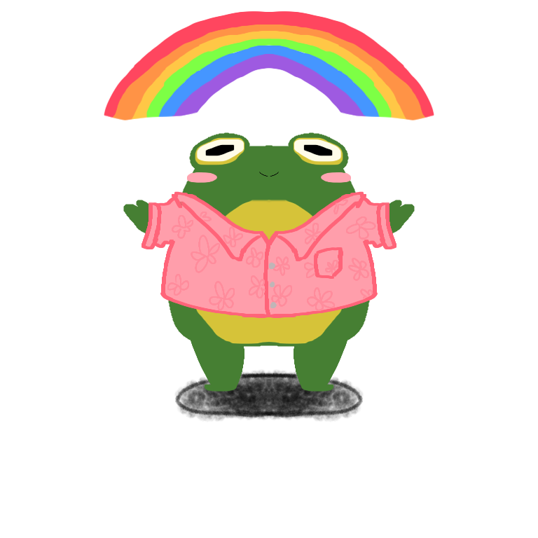 A rainbow frog, digital art